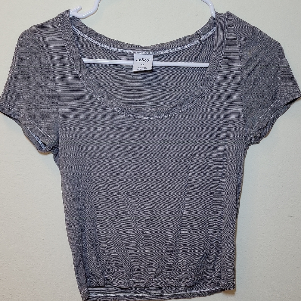 Gray Striped Women's Tee